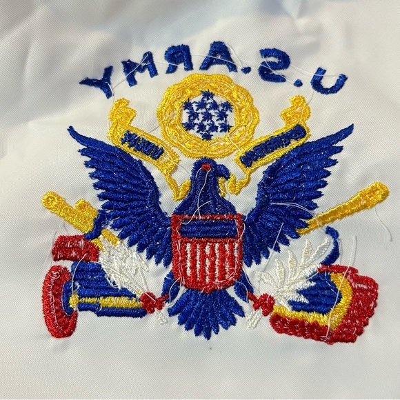 Lot of 2 Vintage Americana Patriotic USA Army Scarves - Picture 4 of 11